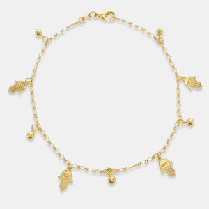 NEW Hamsa 18K Gold Filled Ankle Bracelet Anklet